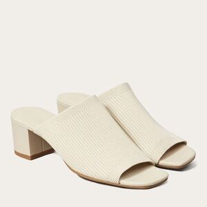 Everlane Glove Mule in ReKnit Women's 2” Block Heel Mule Sandals Size 9 in Bone